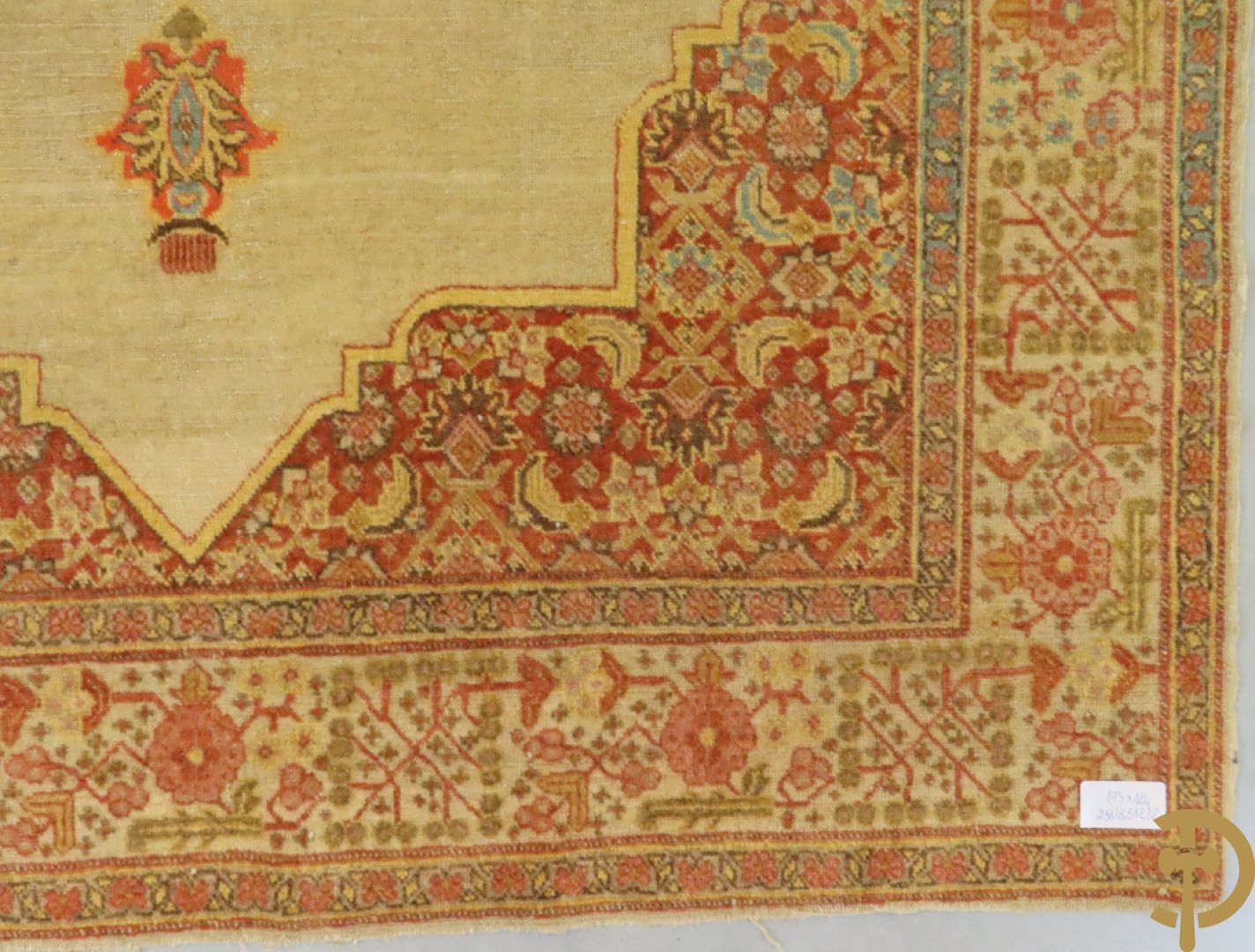 Perzisch handgeknoopt tapijt Tabriz Djaffer atelier (Maitre Djaffer) linnen en katoen, laat 19e