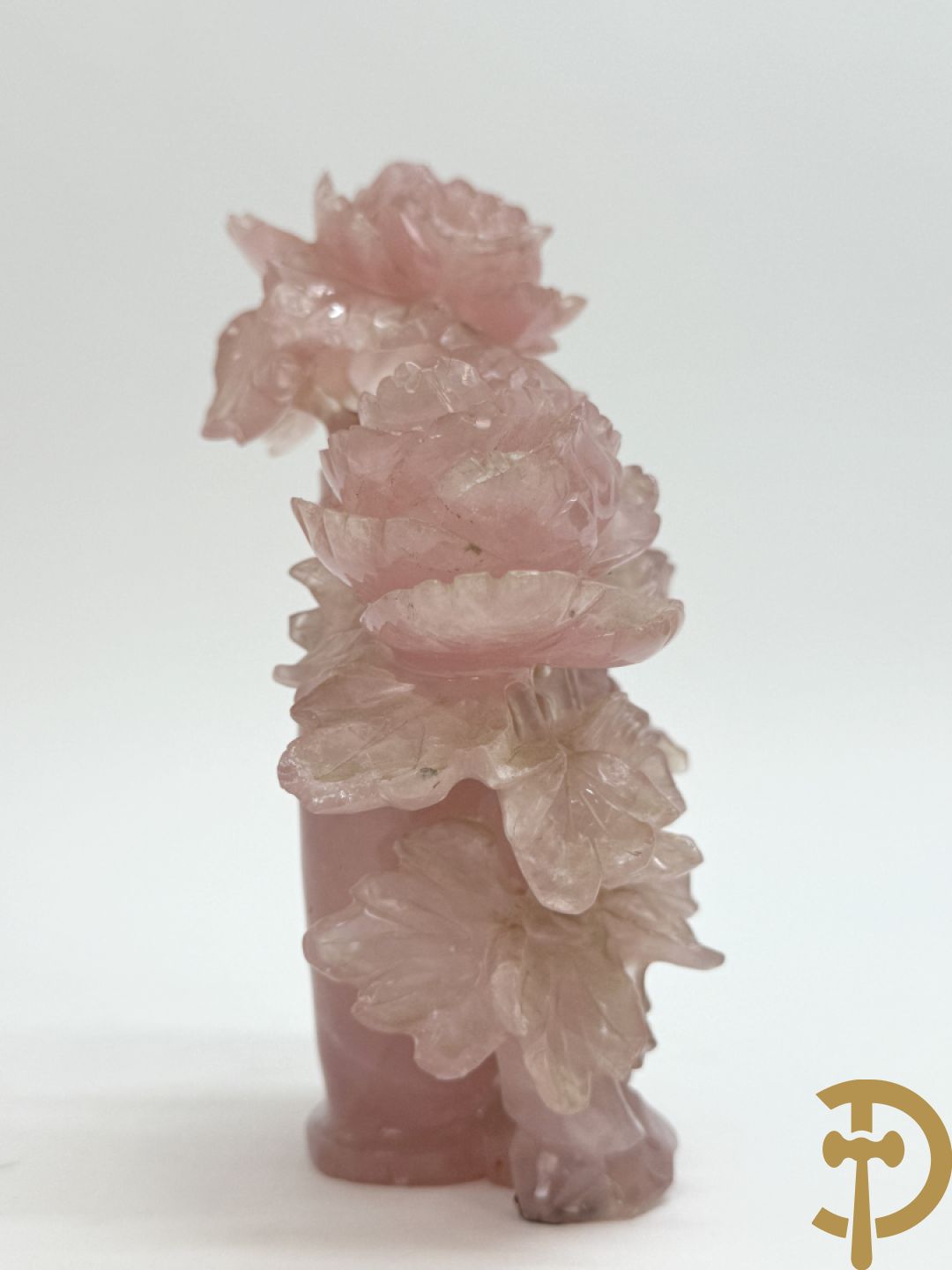 Brule parfum met bloemenmotieven in quartz + brule parfum in jadeiet + brule parfum met salamanders