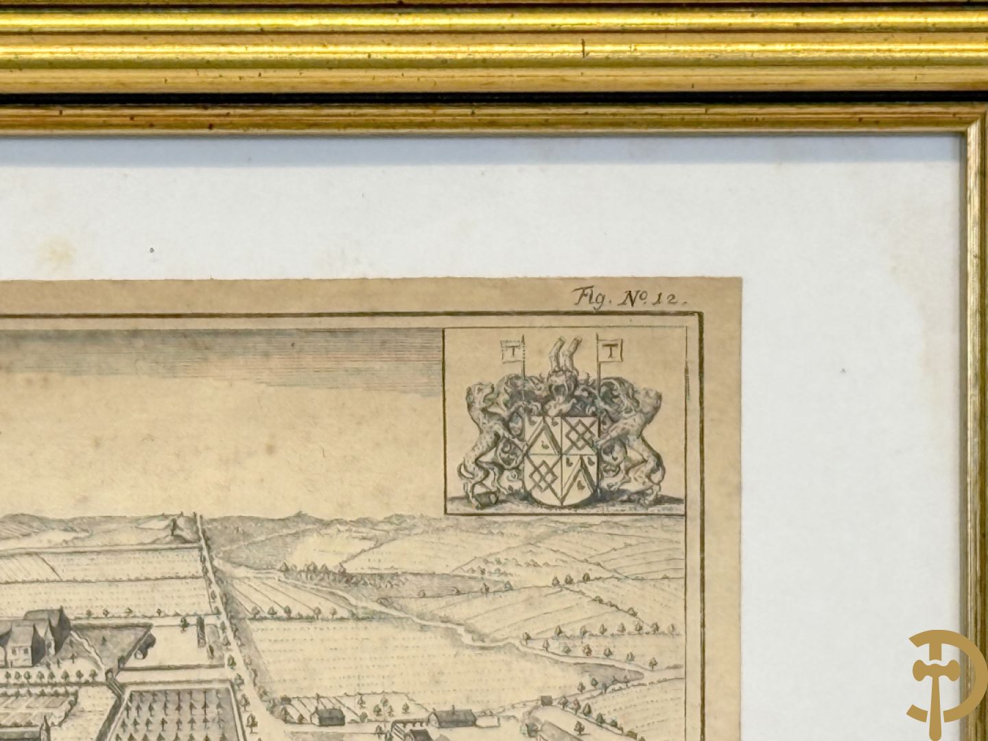 Drie oude kaarten van kasteelzichten : Demoude, d