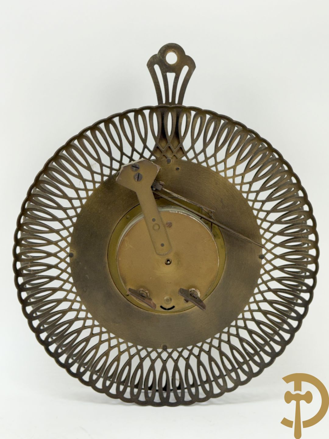 Vintage muurklok met groene fond, Atlanta Univers, jaren 