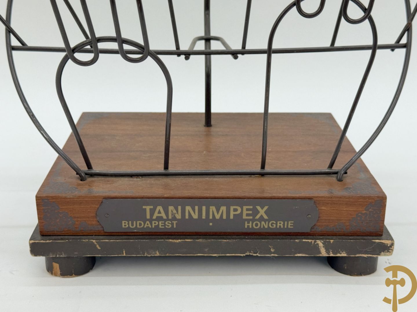 Vintage reclamerek met metalen frame voor dameshandschoenen, Gants, Gloves Martin