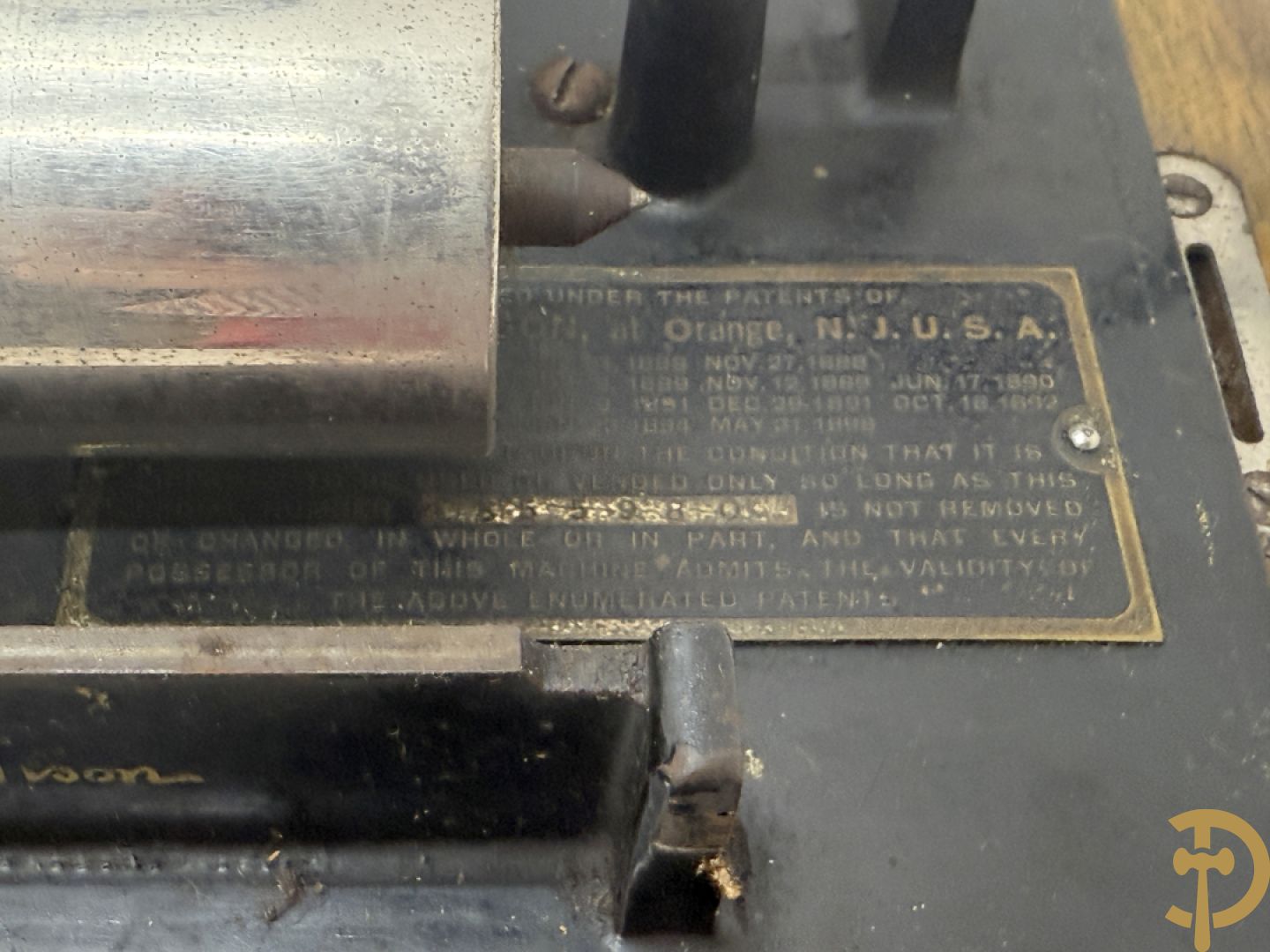 Edison Standard fonograaf met 2 hoorns en rollen (zonder naald)