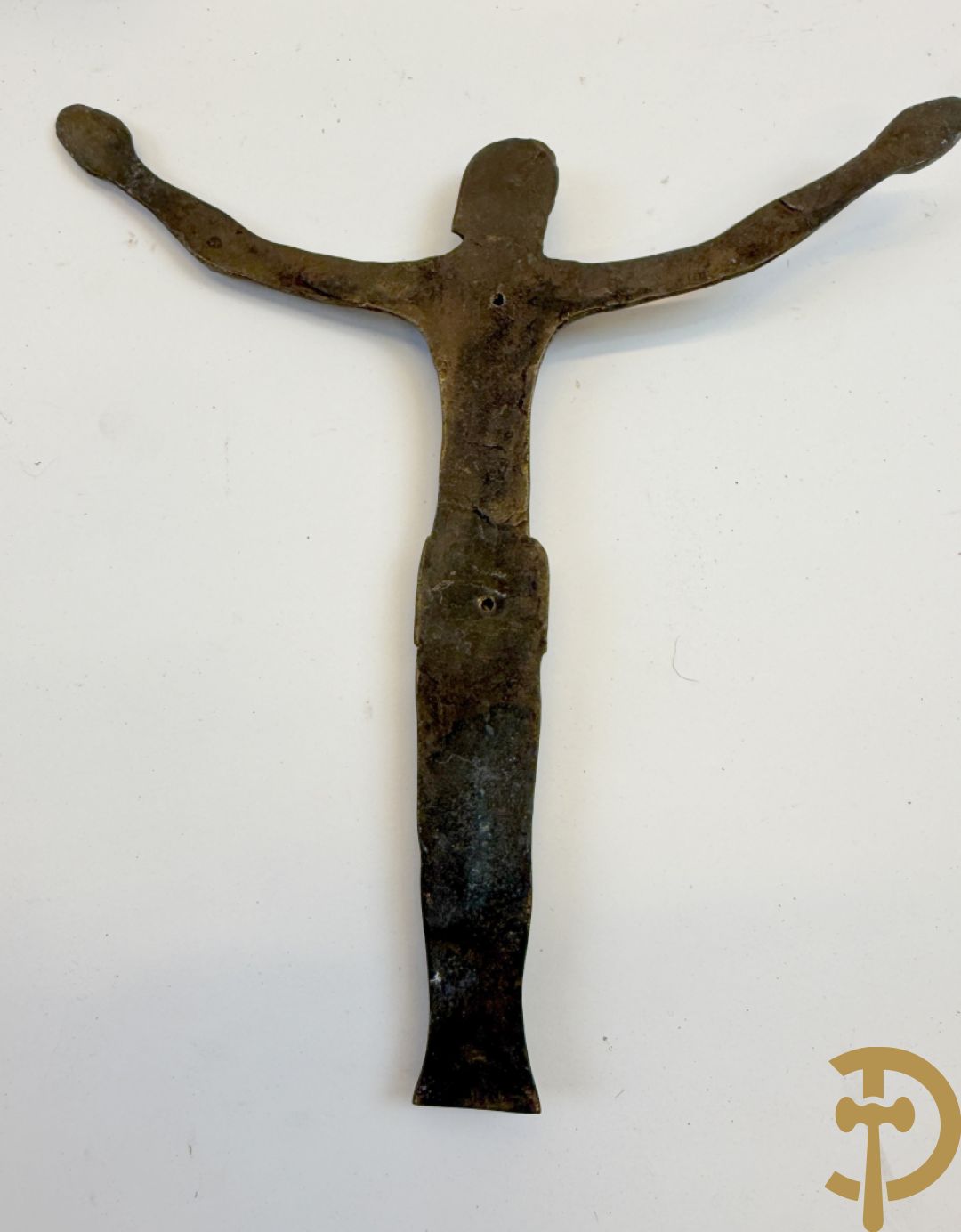 VAN DER DONCKT getekend : Lot bronzen religieuse beeldjes en corpussen