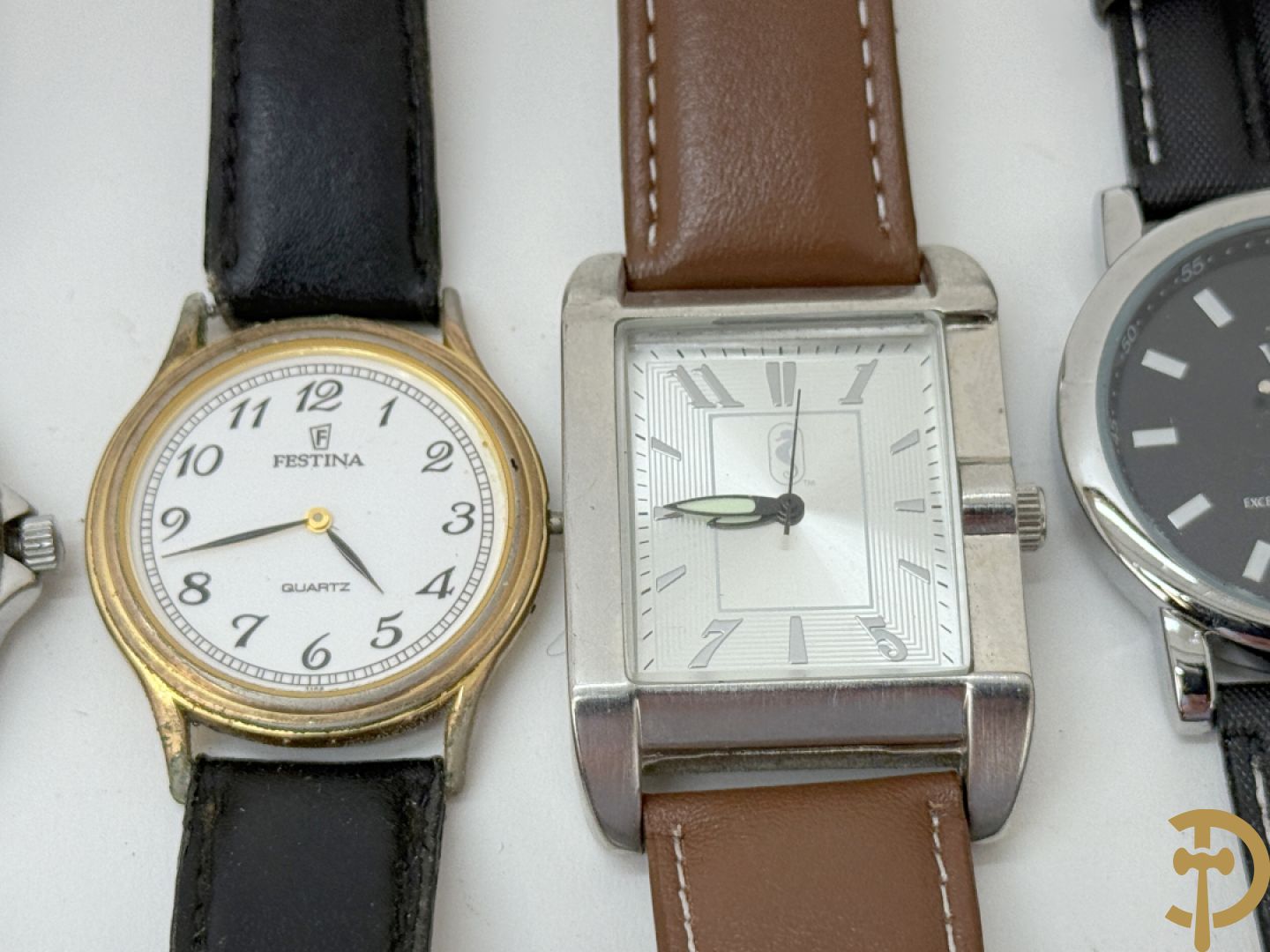 17 herenpolsbanduurwerken Tissot, Festina e.a.
