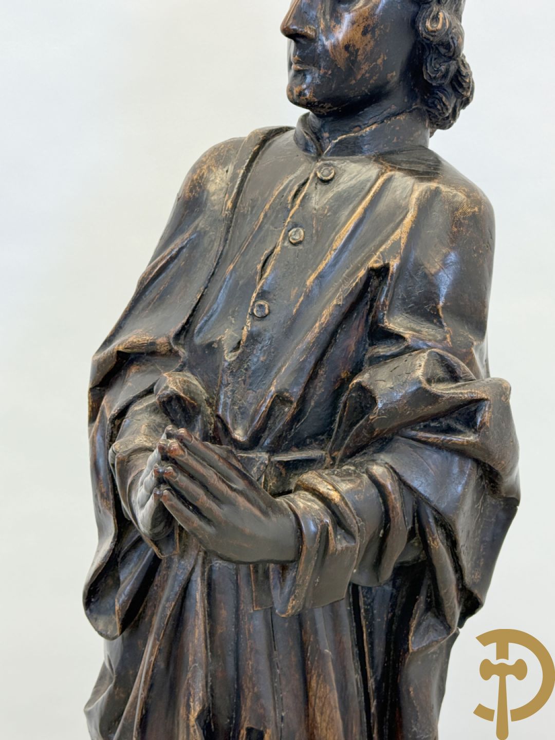 Vlaamse houtsculptuur van apostel, 18e