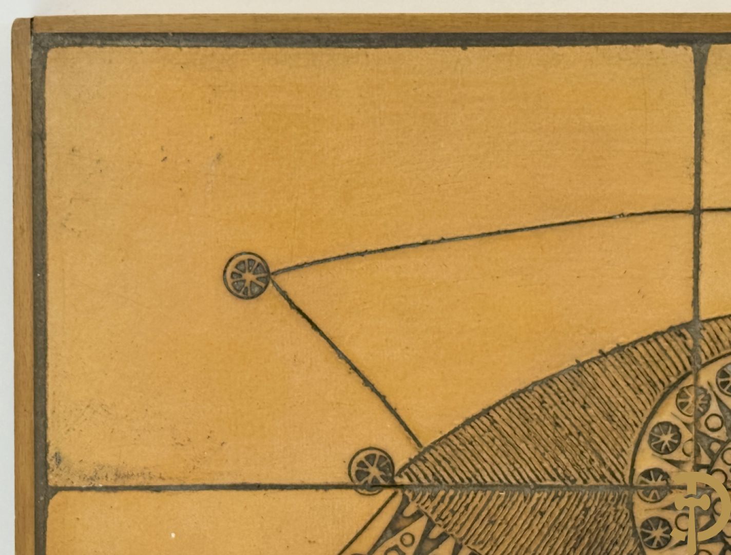 PINSON getekend (Charles-Emile) Paar vintage keramieken tabletten met surrealistisch gestyleerd vogeldecor