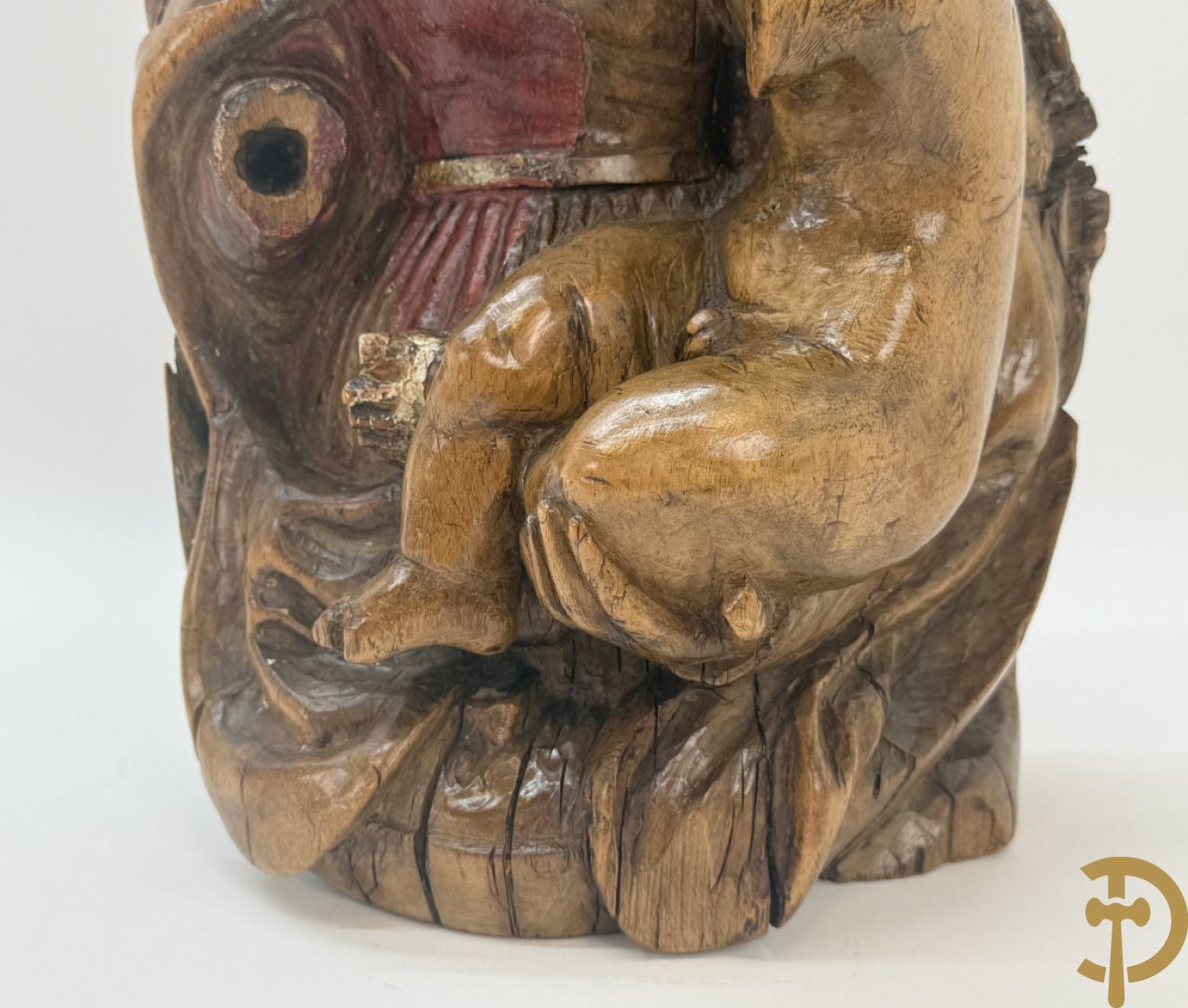 Houtsculptuur Madonna met kind