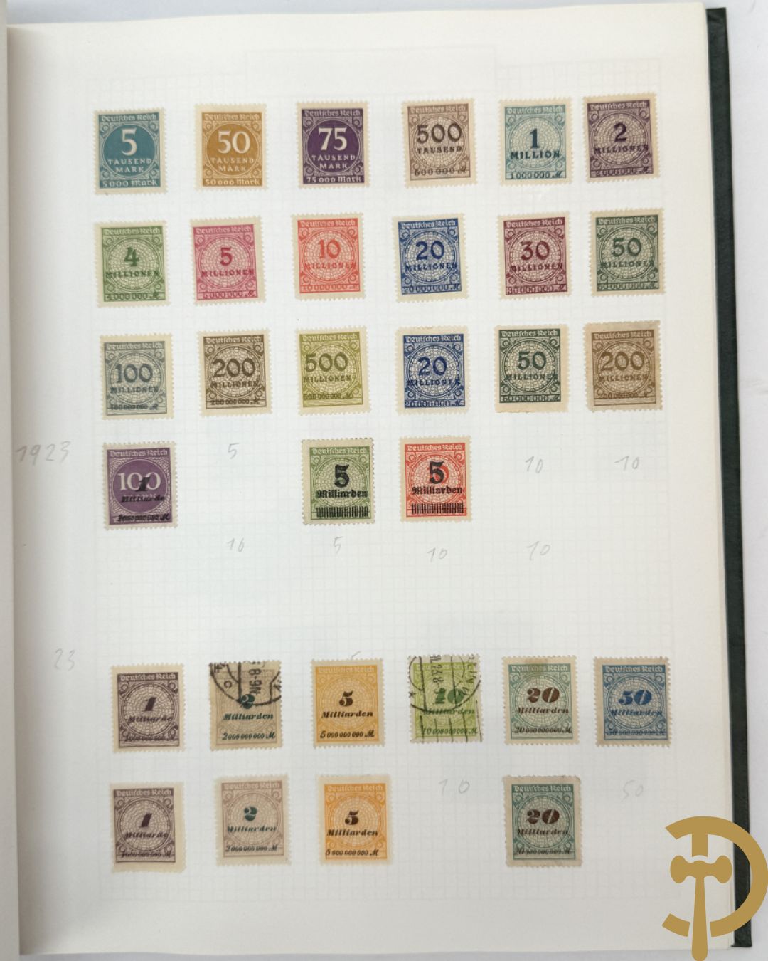 10 postzegelalbums van o.a. Duitsland, Congo, België, ... - Heel divers met veel zeldzame zegels