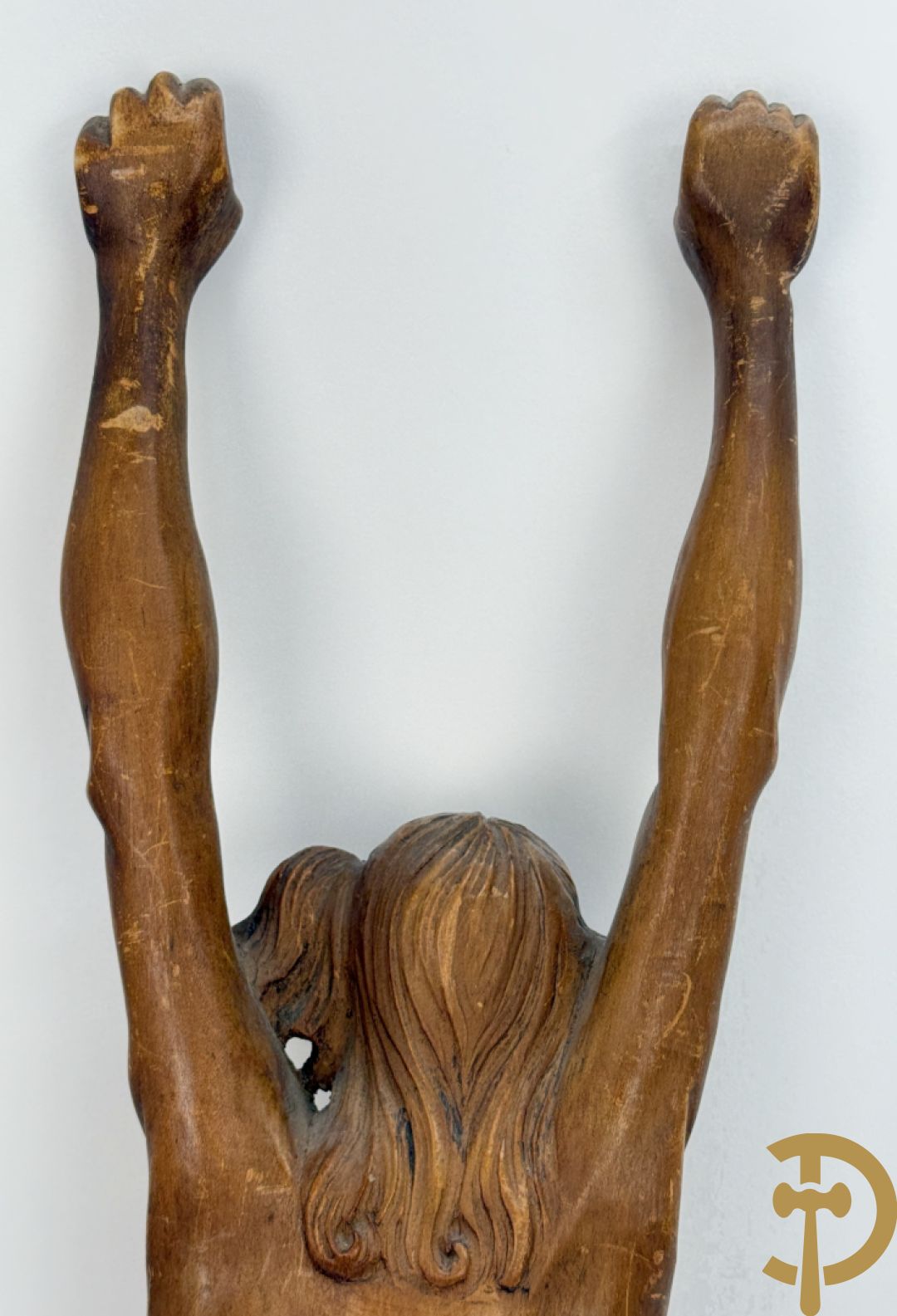 Gesculpteerde houten Jansenistische corpus