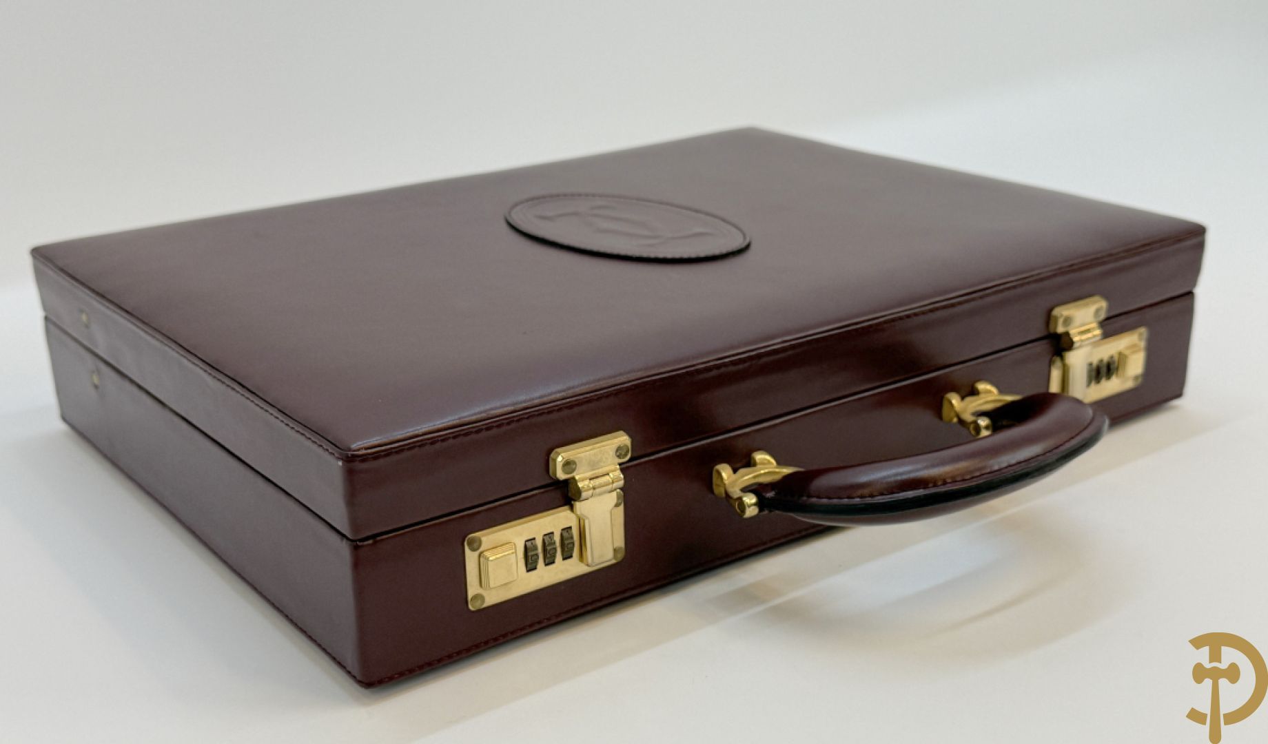 Bordeaux lederen aktentas Cartier