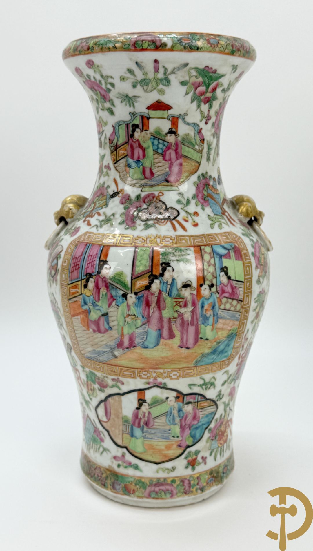 Paar Chinese porseleinen Kanton vazen