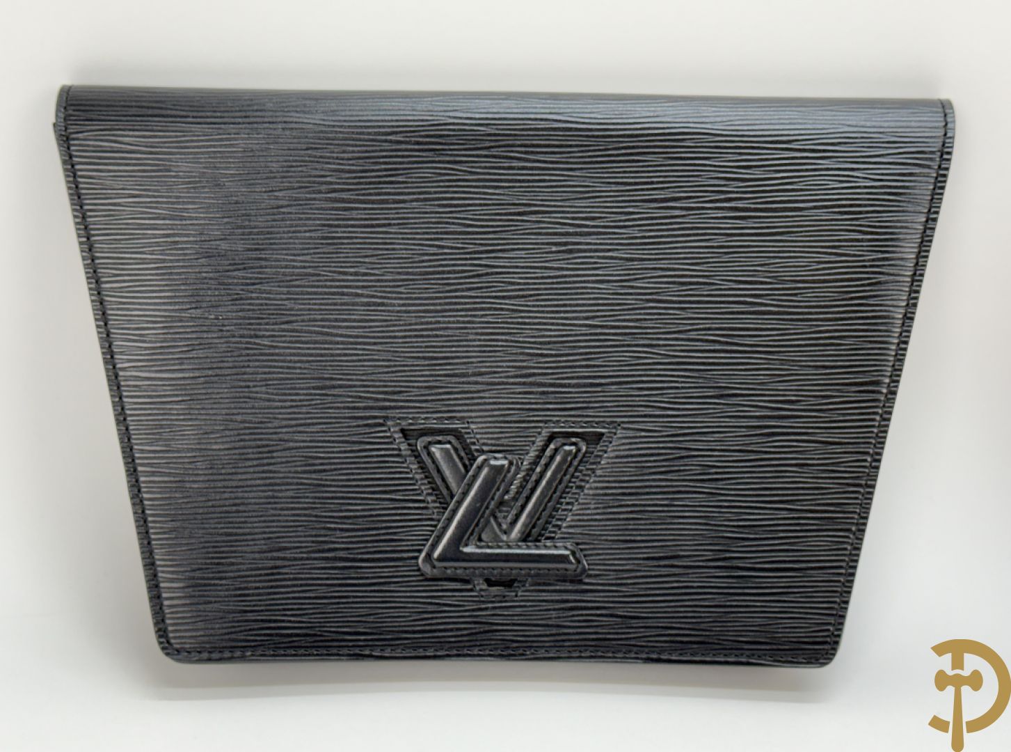 Lederen Louis Vuitton clutch + zwart lederen portefeuille Louis Vuitton