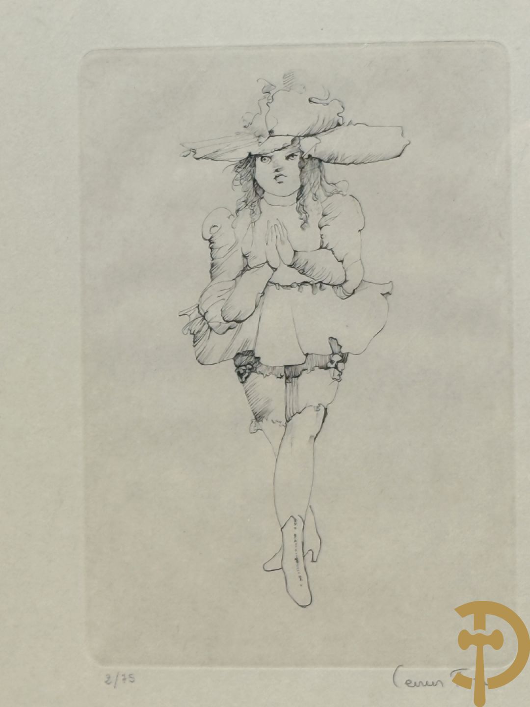 FINI Leonor getekend - Reeks van 4 gravures met meisjes - 2/75