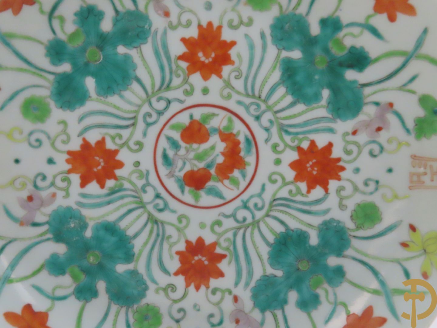 Lot Chinese porseleinen bordjes w.o. Famille rose en Kanton