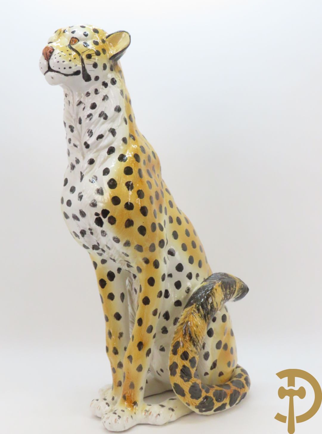 Italiaans keramieken luipaard, gestempeld onderaan Made in Italy