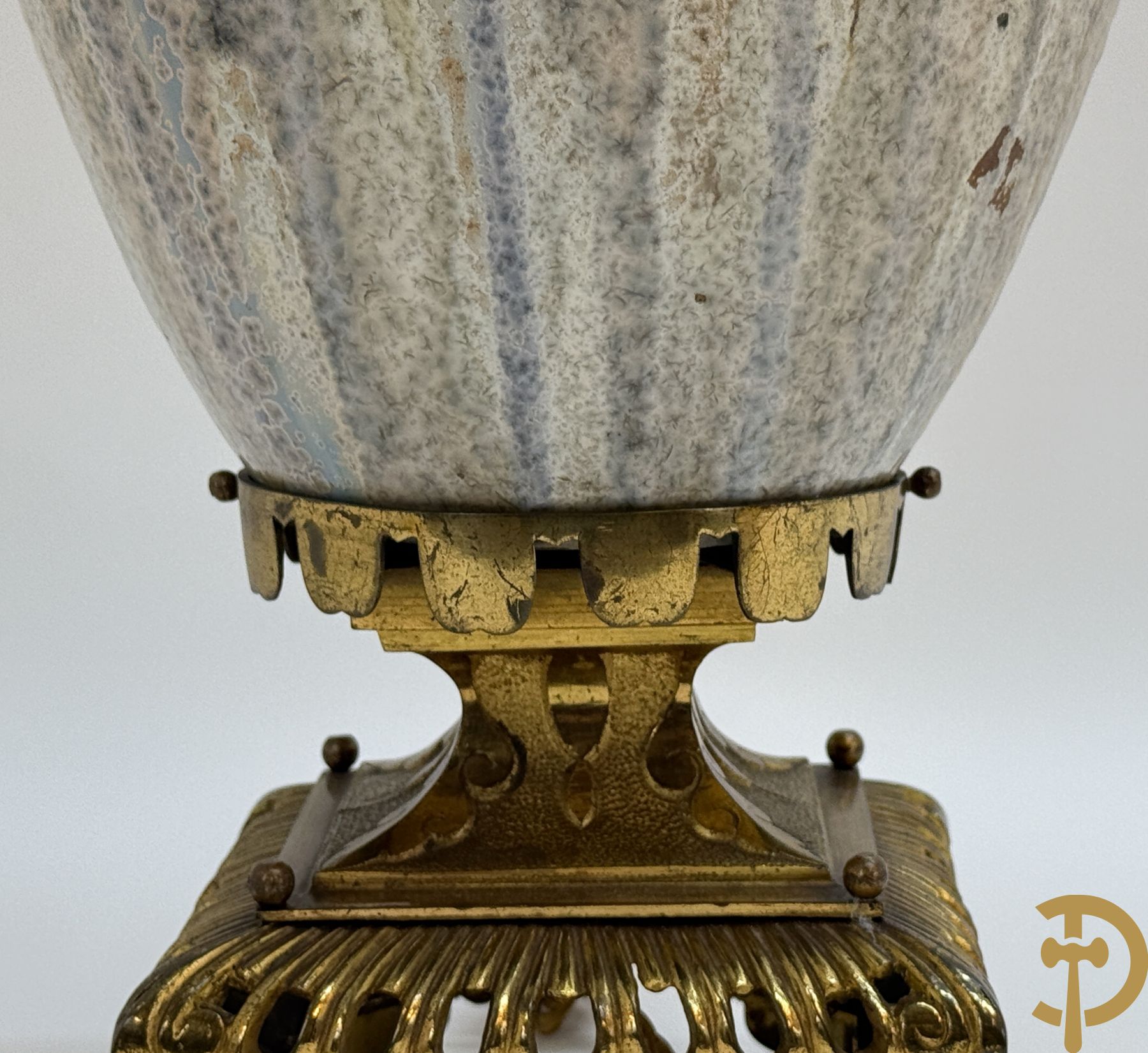 Art deco vaas, in de stijl van Millet Paul, als lampadaire gemonteerd