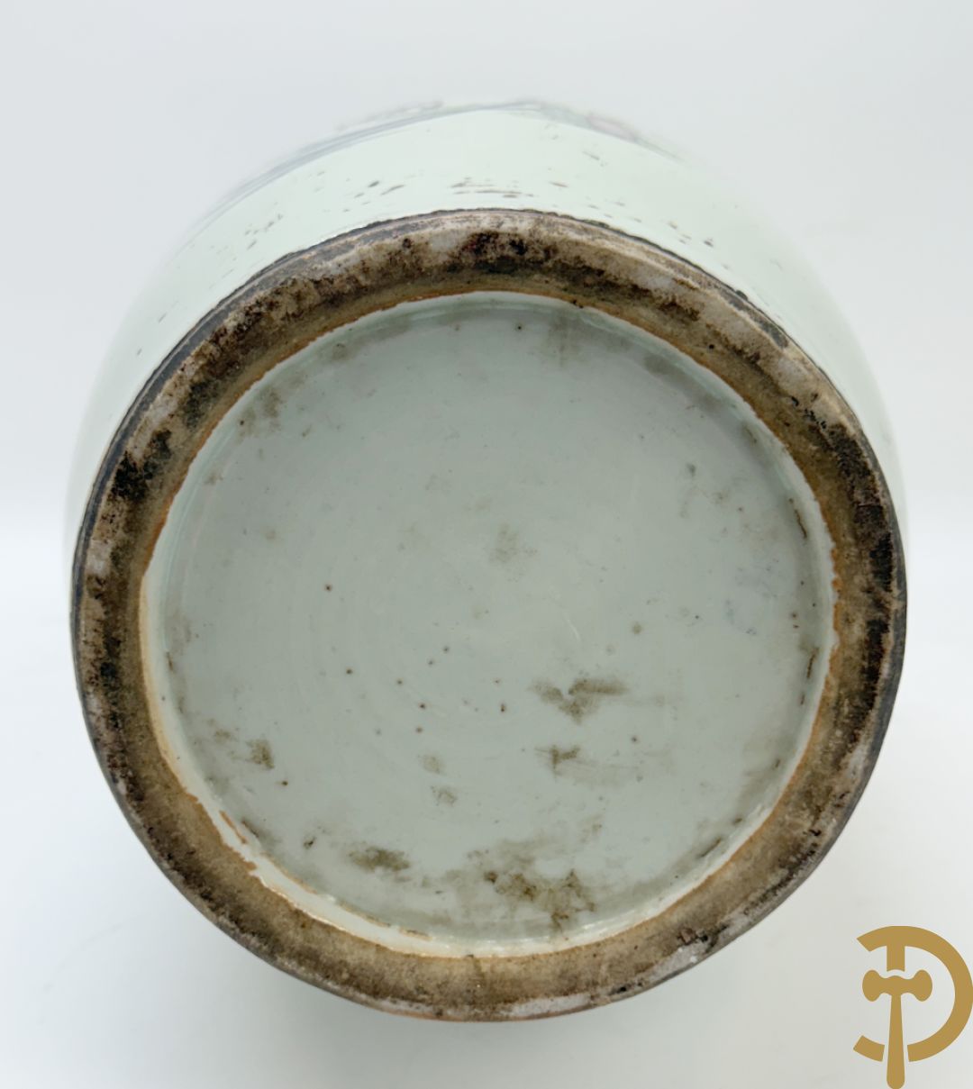 Chinese porseleinen vaas met decor van kinderen en geisha