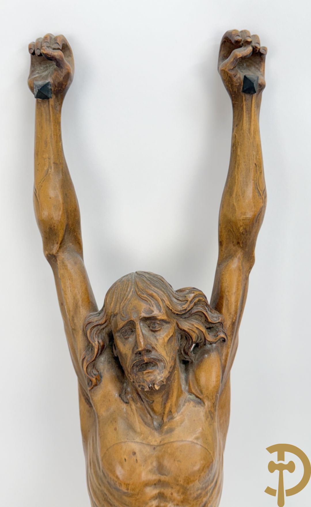 Gesculpteerde houten Jansenistische corpus