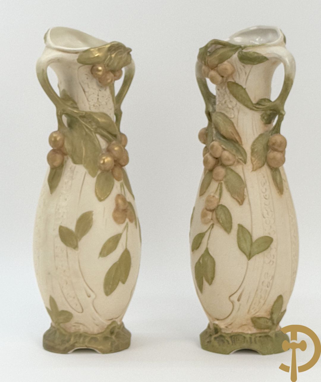 Paar Royal Dux Art Nouveau vazen, nr. 5496