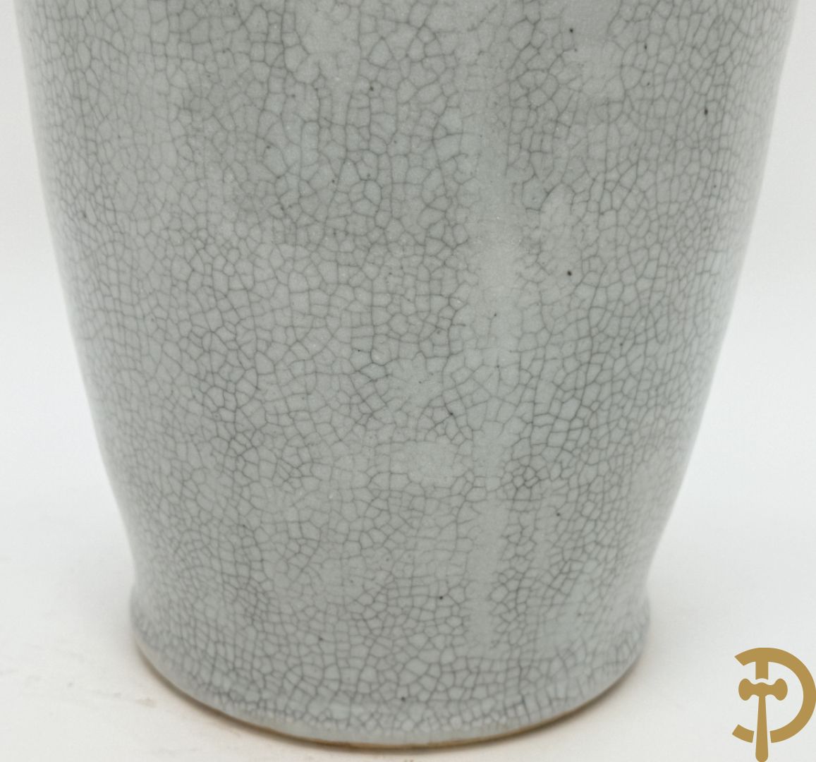 Chinese porseleinen blauw/witte Nankin vaas met bloemen- en vogeldecor en bezet met vruchten