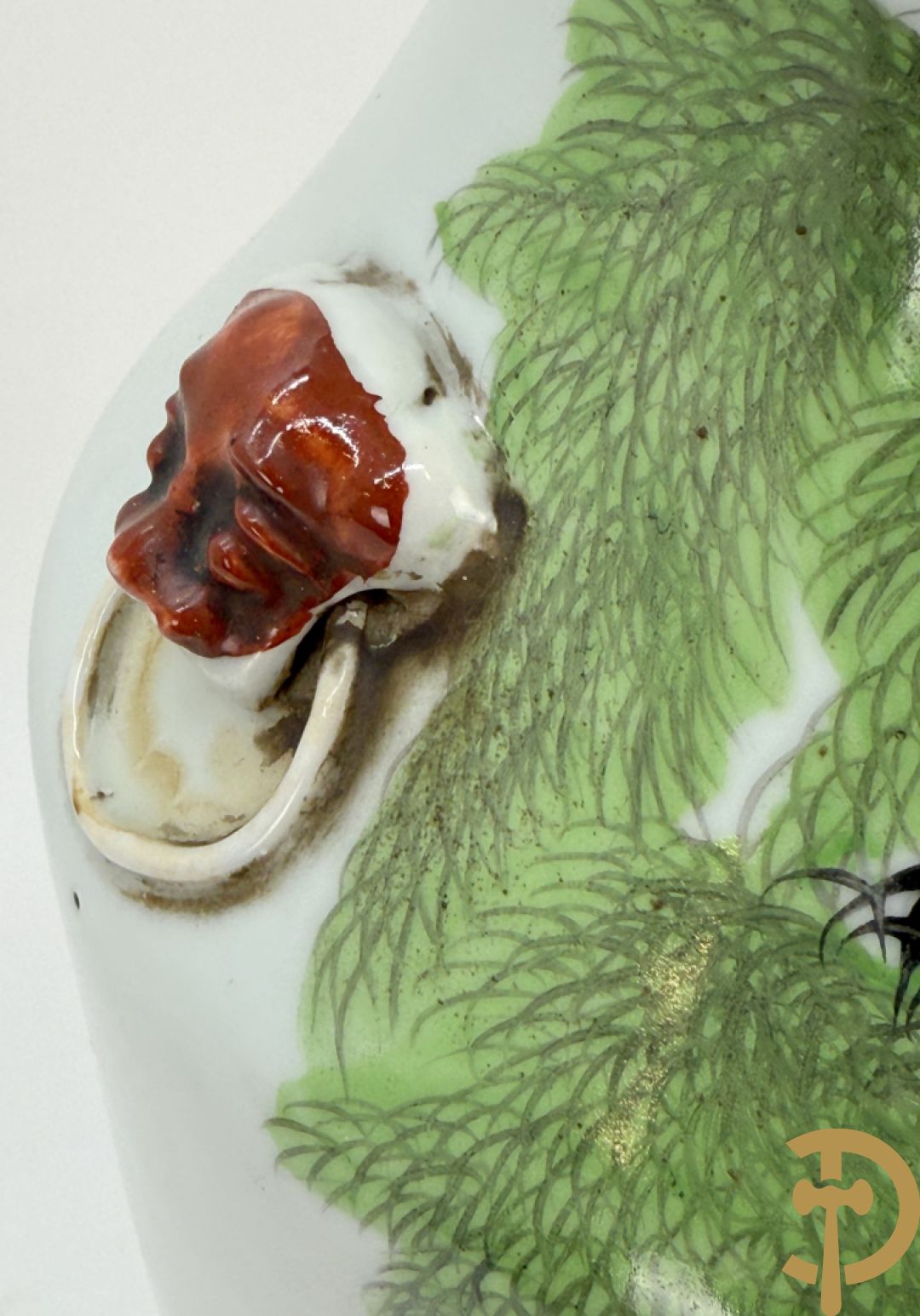 Chinese porseleinen vaas met decor van bloemen en vogels