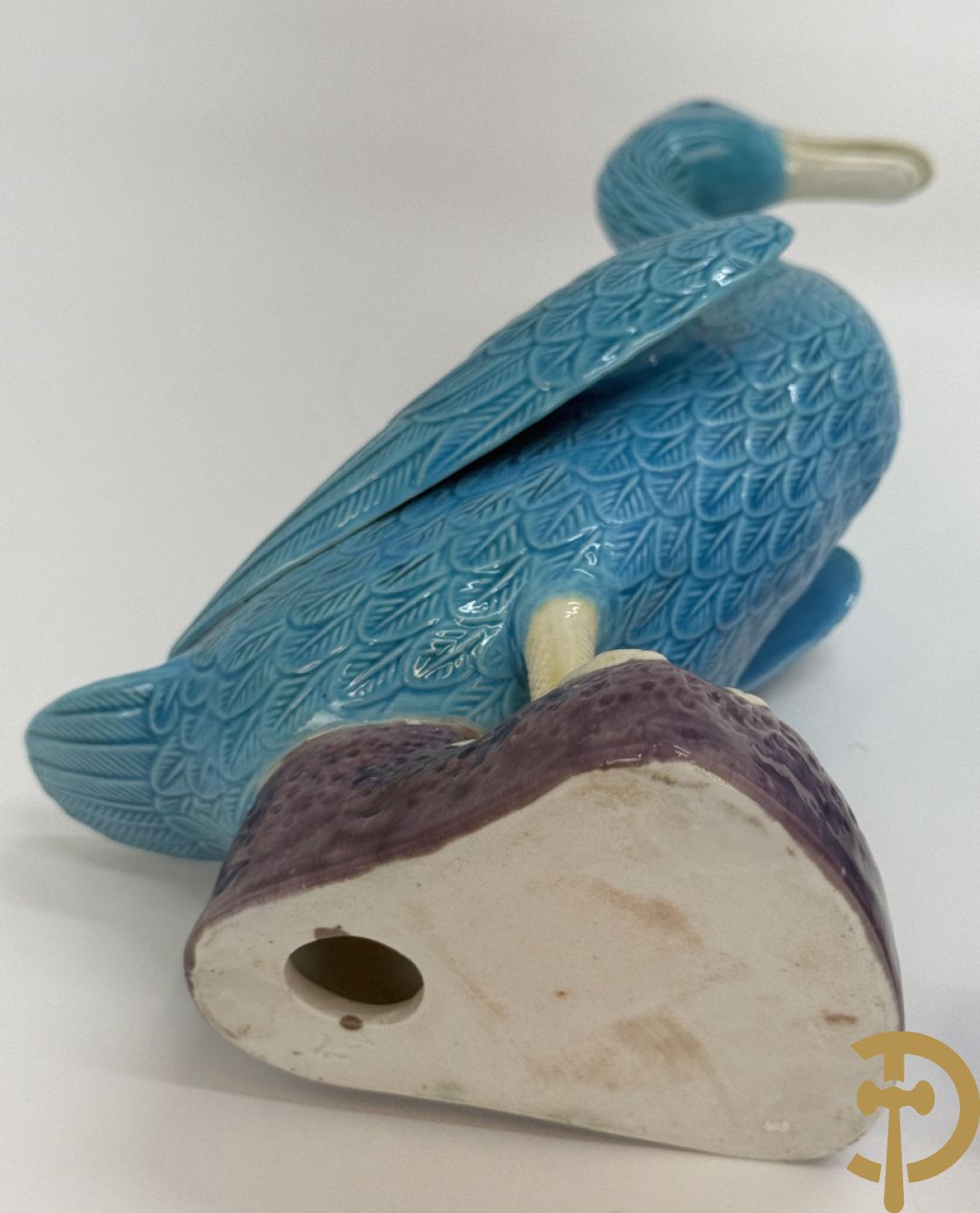 Vier paar porseleinen eenden + vaasje