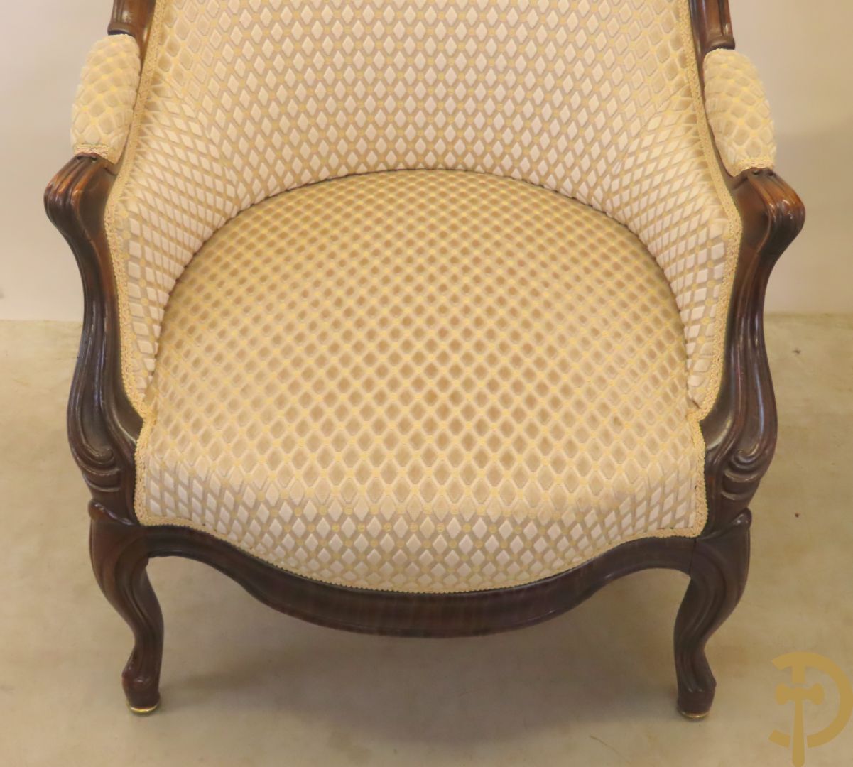 Louis Philippe salonensemble bestaande uit canapé, 2 armzetels en 2 stoelen