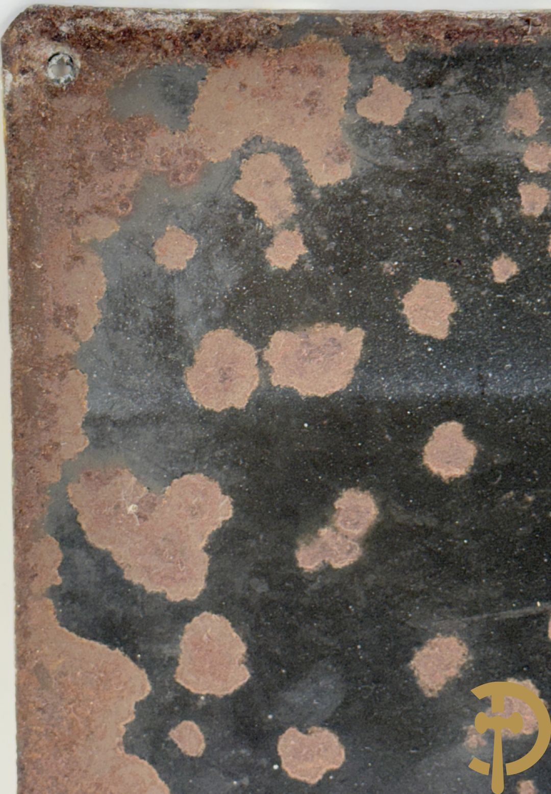 Oude emailplaat P. Sluis, voor uw vogels, universeel voer - begin jaren 