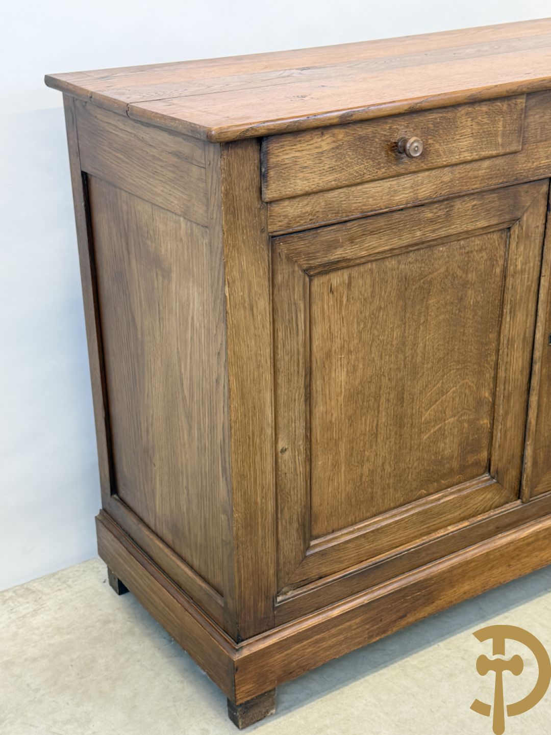 Masssief eiken tweedeursdresse Louis Philippe 19e