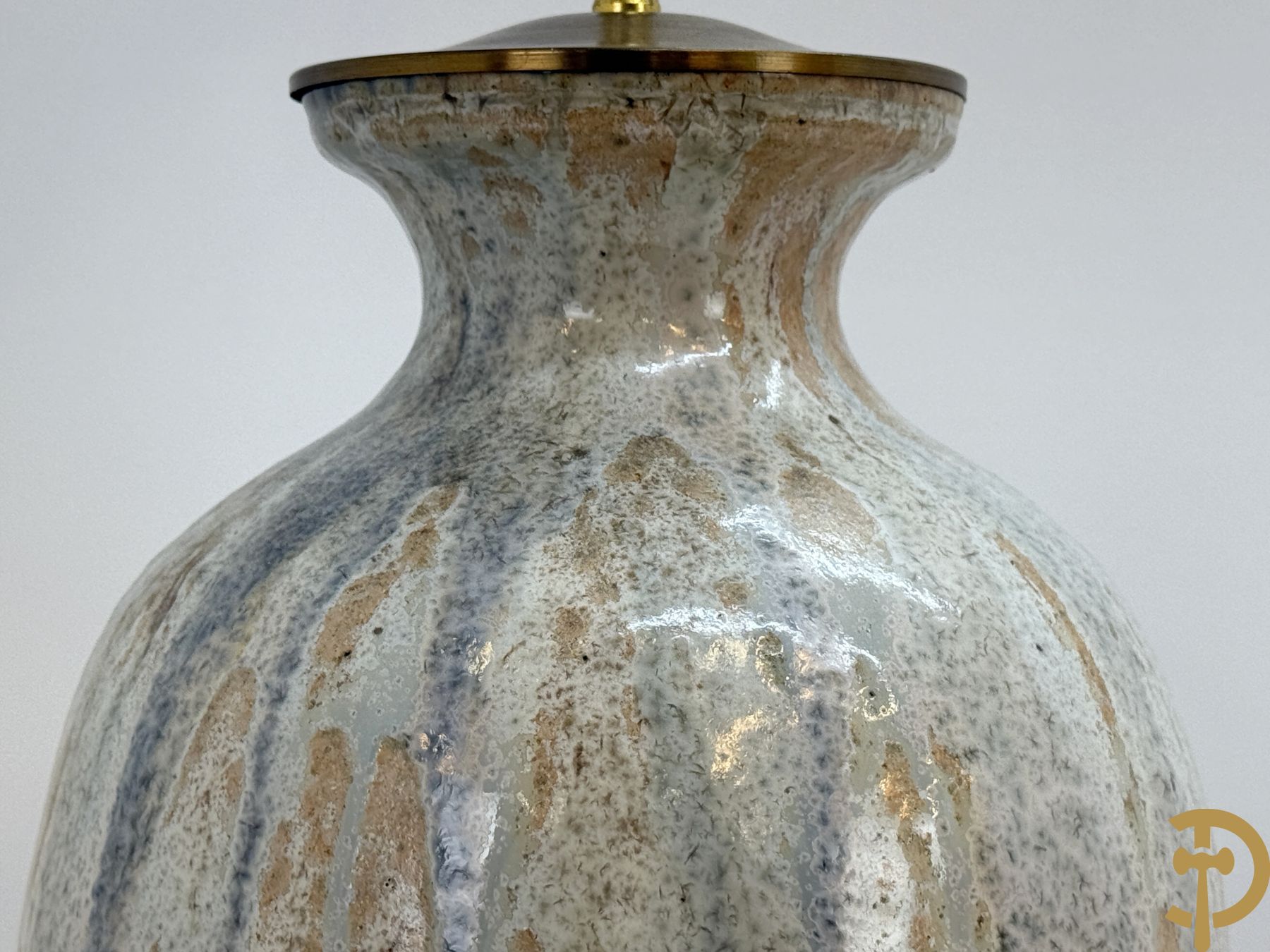 Art deco vaas, in de stijl van Millet Paul, als lampadaire gemonteerd