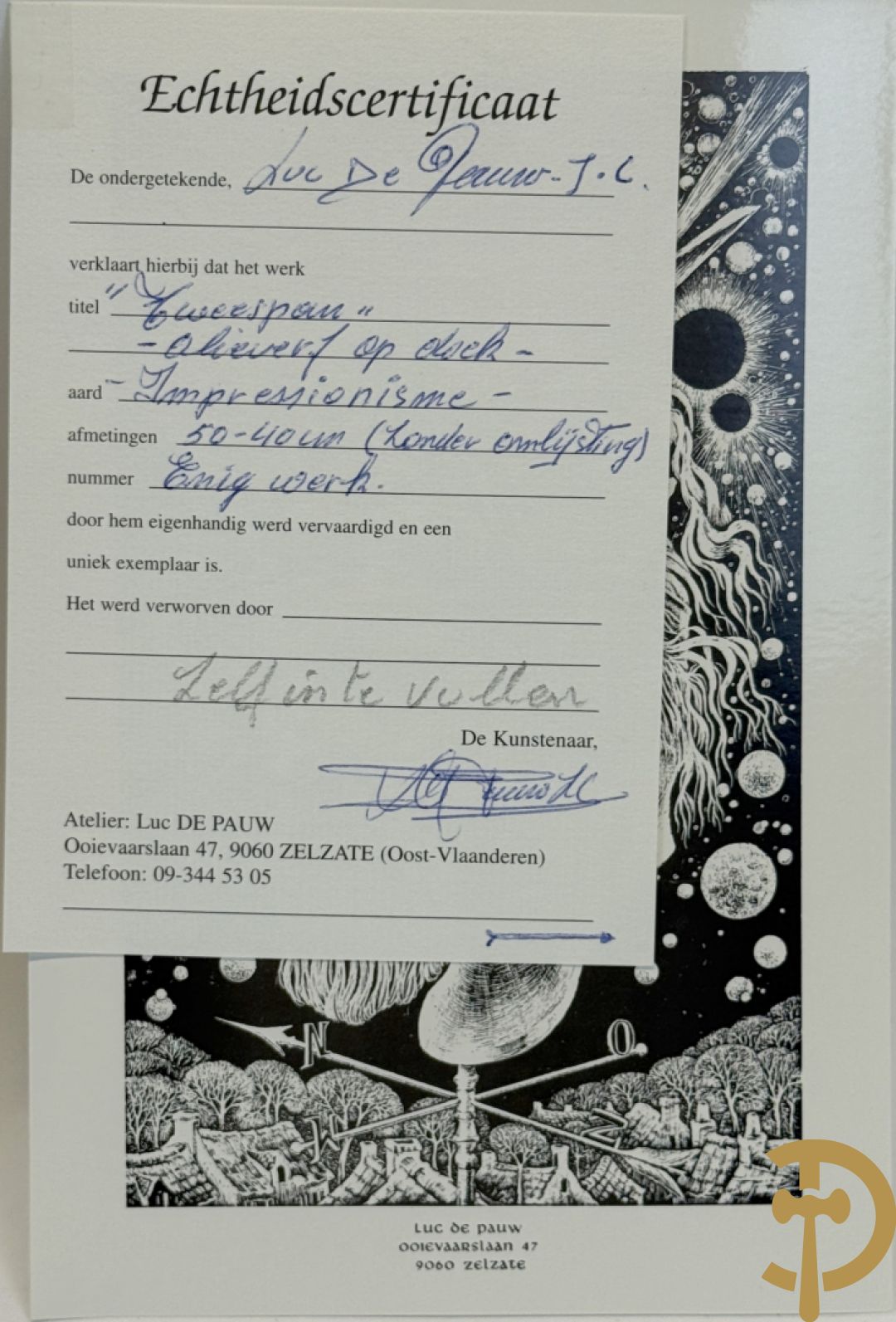 DE PAUW Luc J.C. getekend 