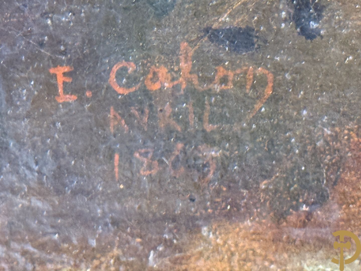 CAHON E. getekend Avril 1863 