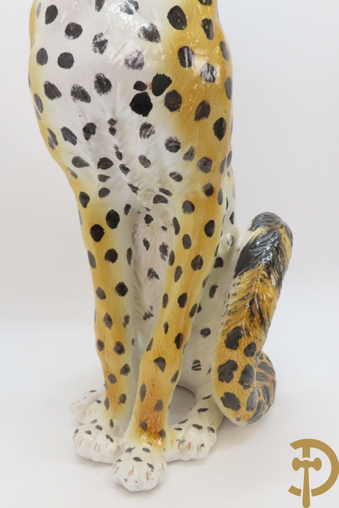 Italiaans keramieken luipaard, gestempeld onderaan Made in Italy