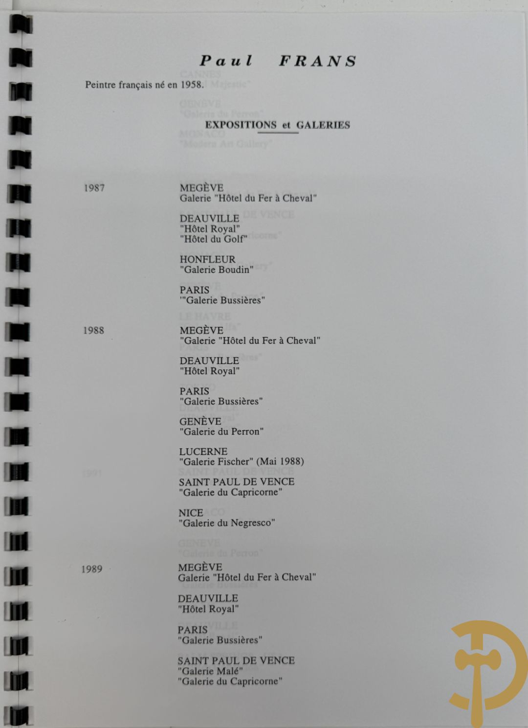 FRANS P. getekend (Paul) 