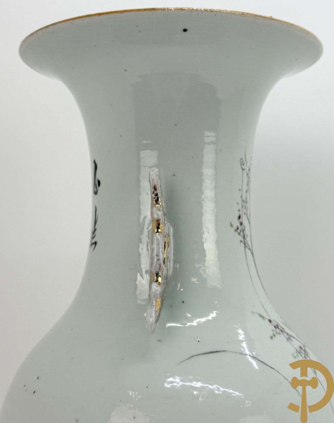 Chinese porseleinen vaas met decor van geisha