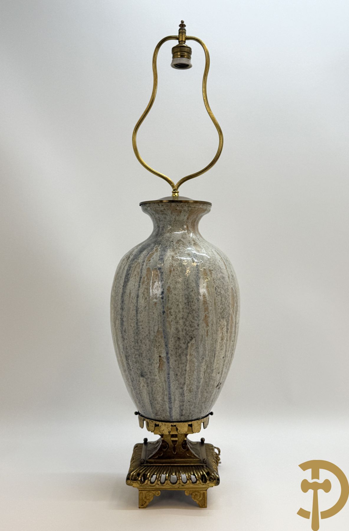 Art deco vaas, in de stijl van Millet Paul, als lampadaire gemonteerd