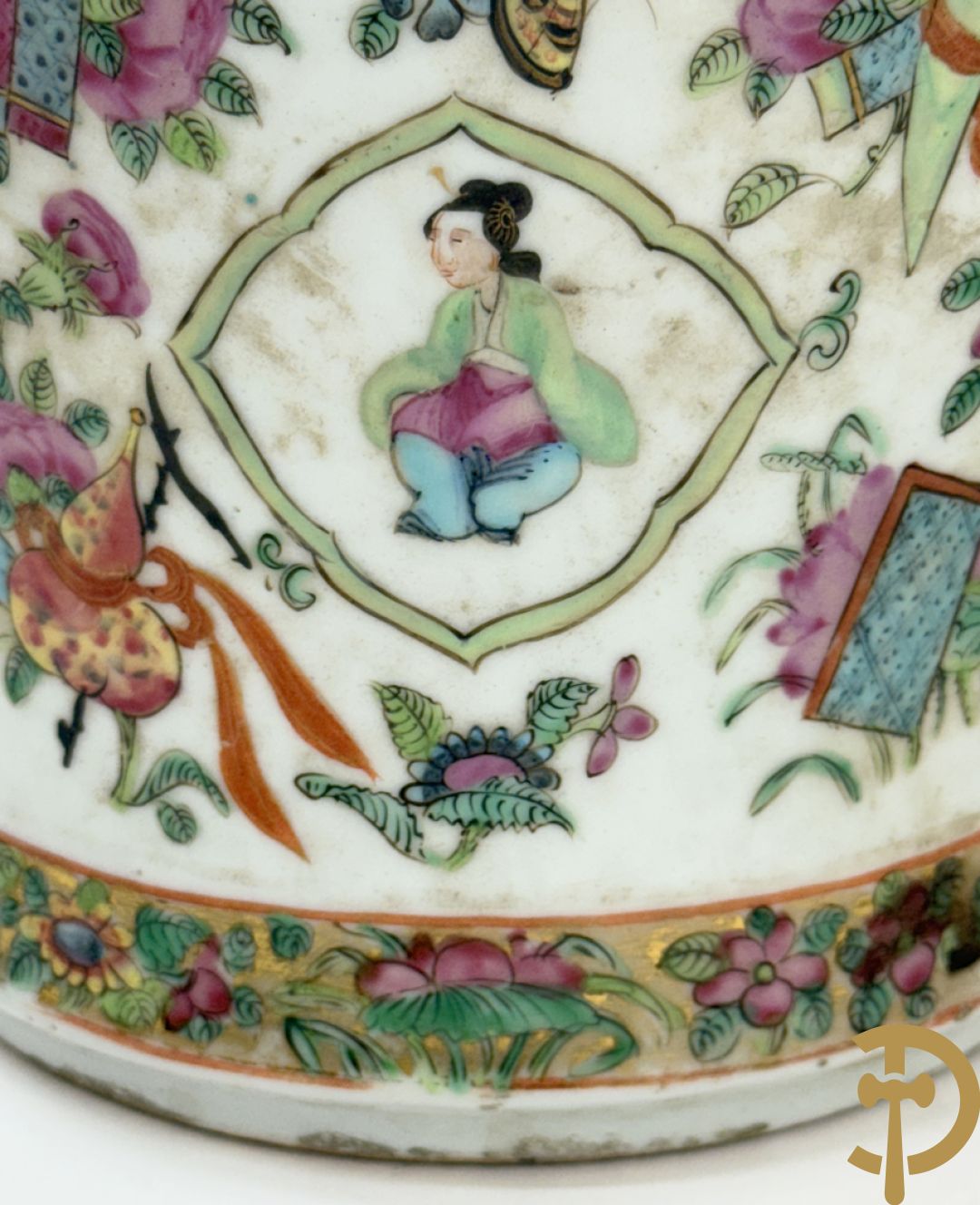 Paar Chinese porseleinen Kanton vazen