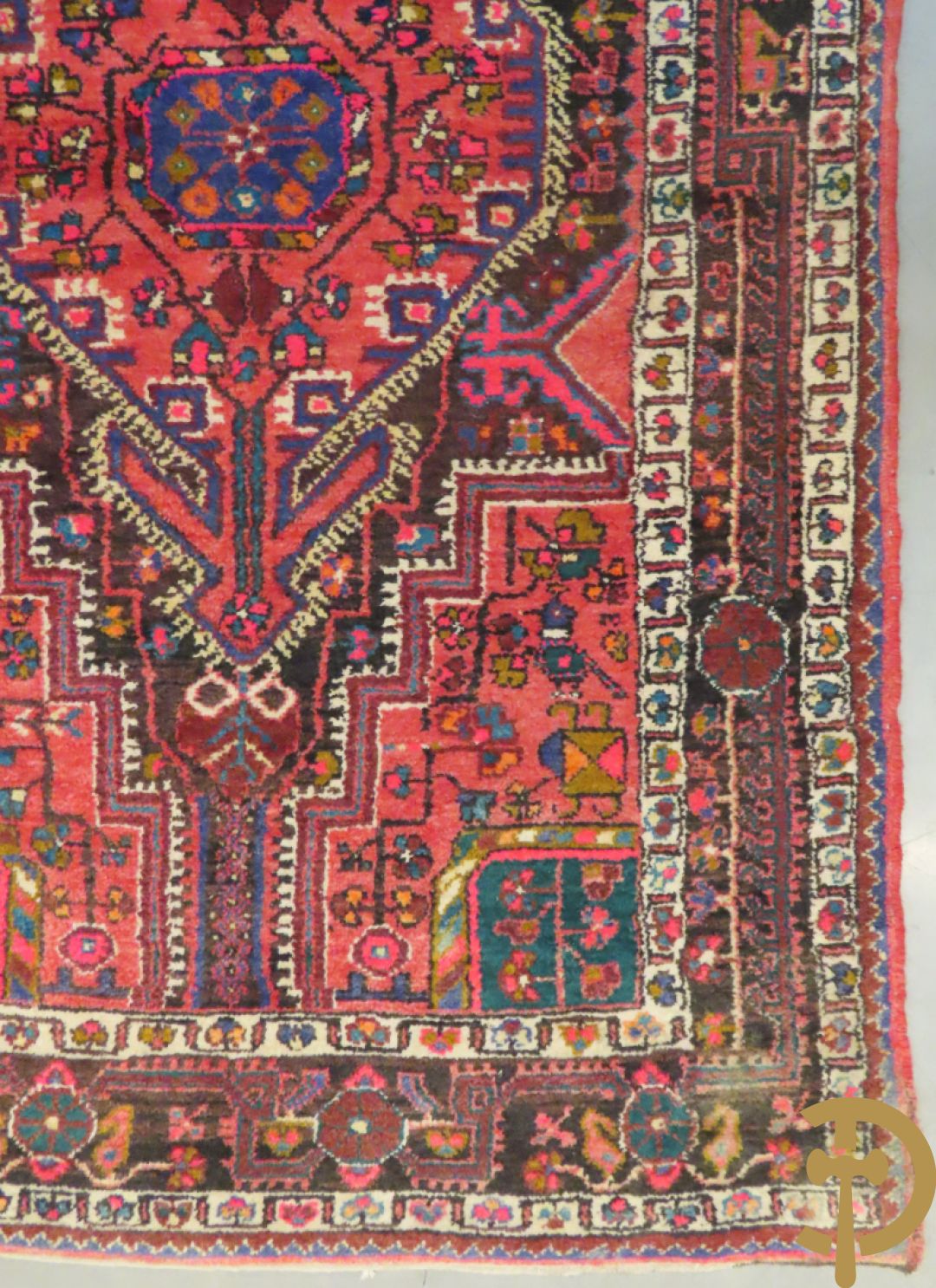 Twee oosterse handgeknoopte tapijten Hamadan en Kaukasus