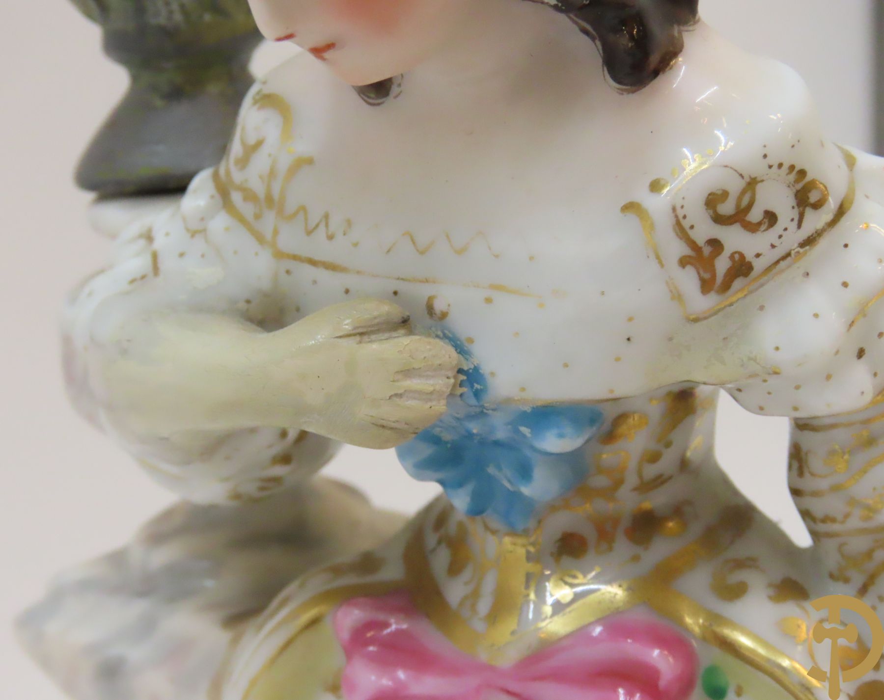 Paar porseleinen kandelaars Vieux Paris, 19e