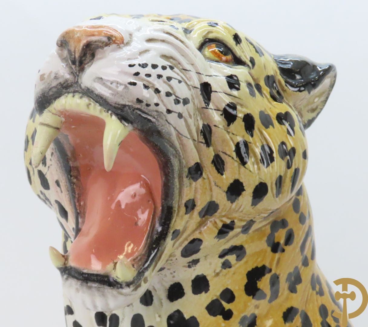 Keramieken luipaard, onderaan gestempeld Made in Italy