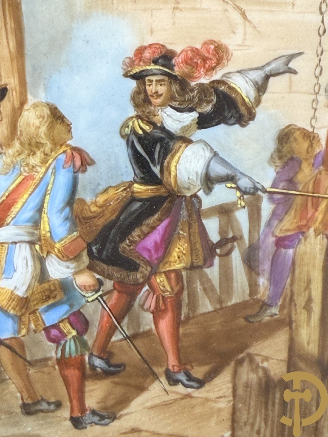 Paar handbeschilderde porseleinen Sèvres borden 