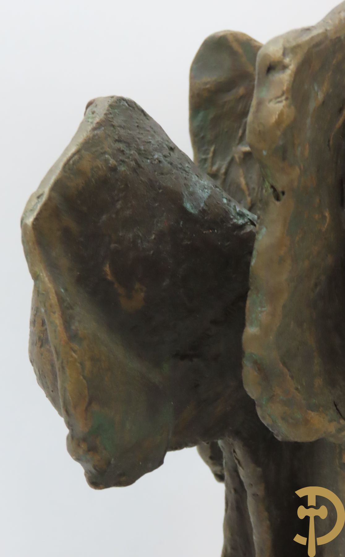 Lampens Marc (van) LM gemonogrammeerd - Bronzen gepatineerde bloem