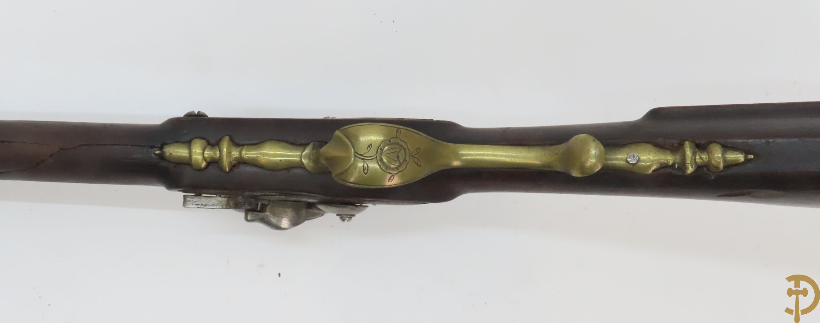 Antiek silex geweer met opstamper - (Antiek sierwapen daterend voor 1893 - kopers gebonden aan de Belgische wetgeving)