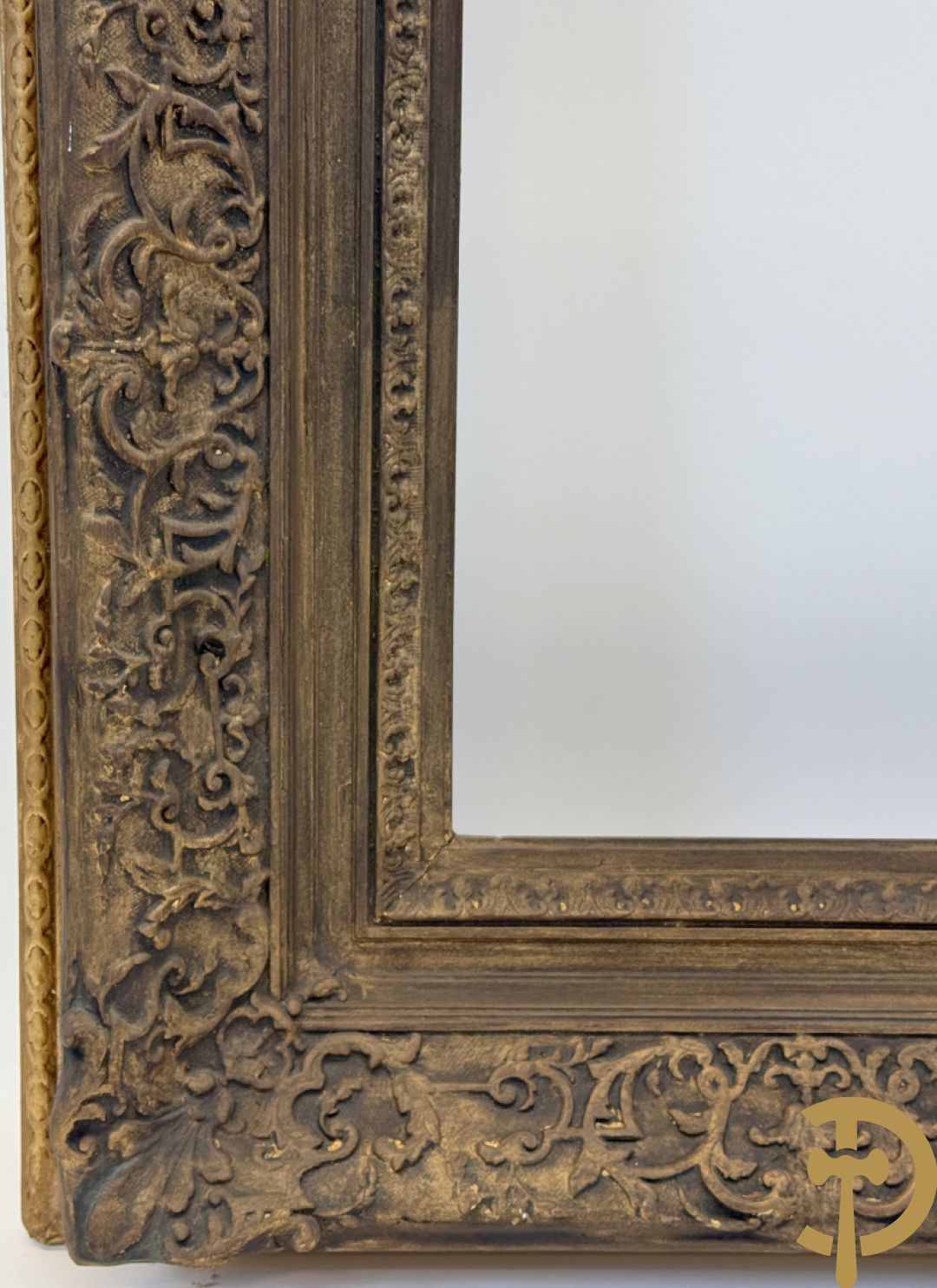 Oude grote vergulde Louis XV lijsten : 3 stuks