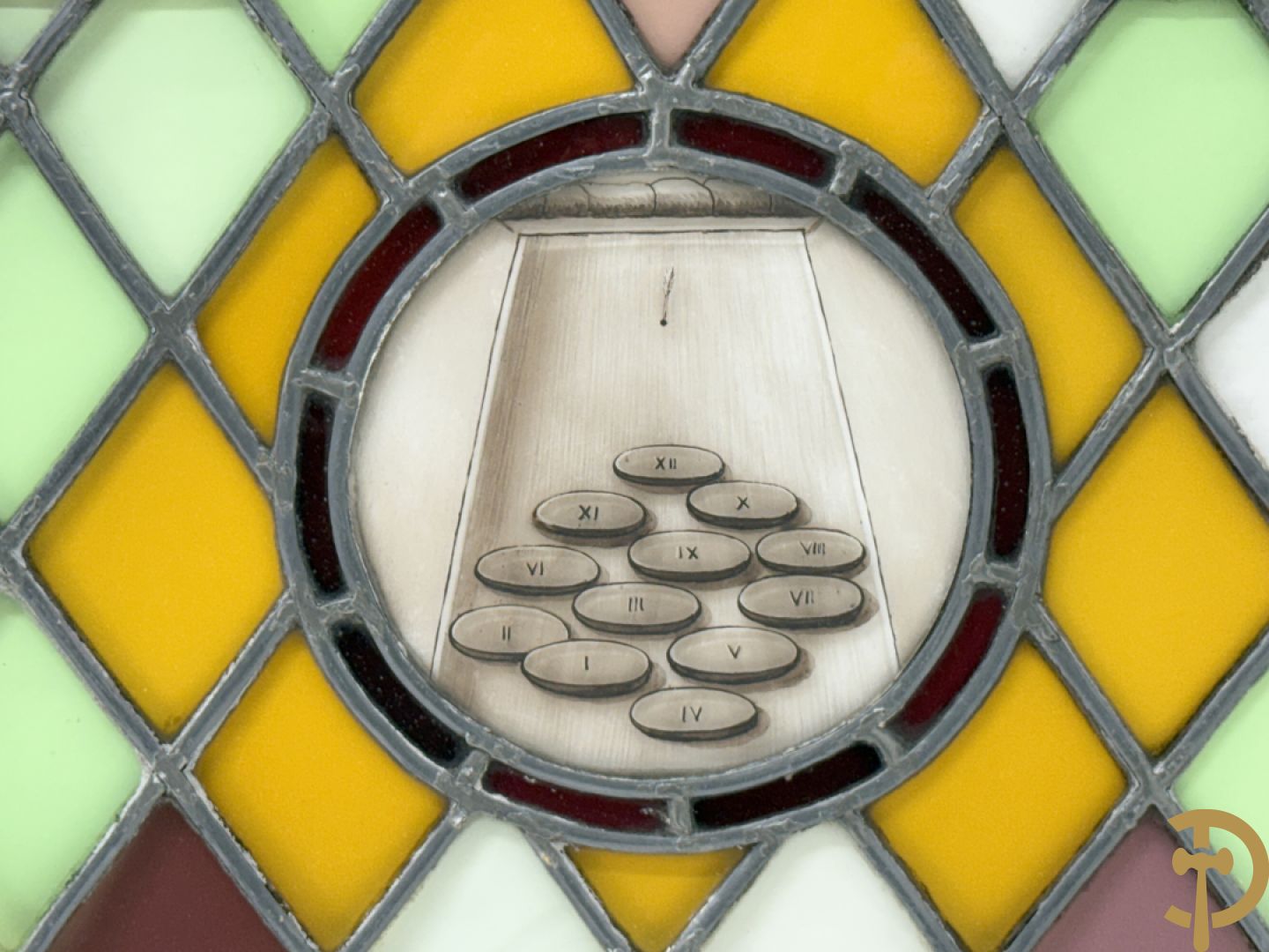 Twaalf loodramen met afbeeldingen van volksspelen