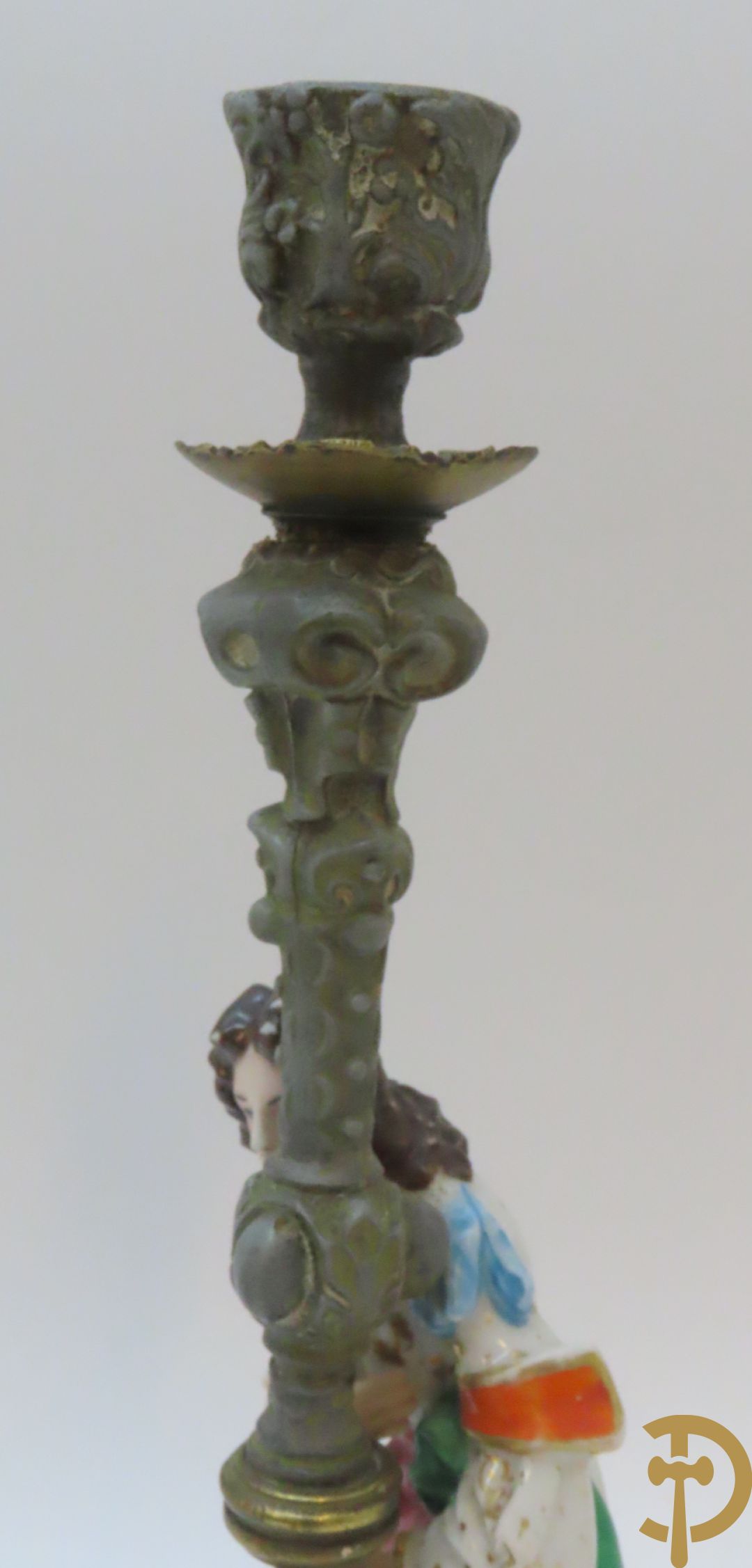 Paar porseleinen kandelaars Vieux Paris, 19e