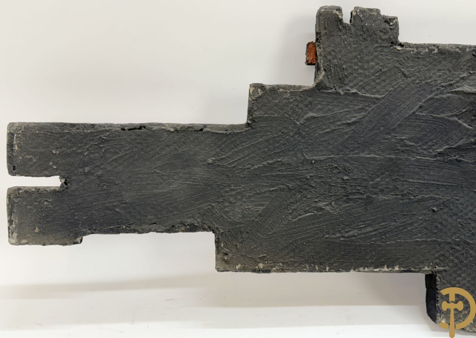 Muurplakkette met geometrische motieven in gekleurd keramiek, Pia Manu 1/3/63