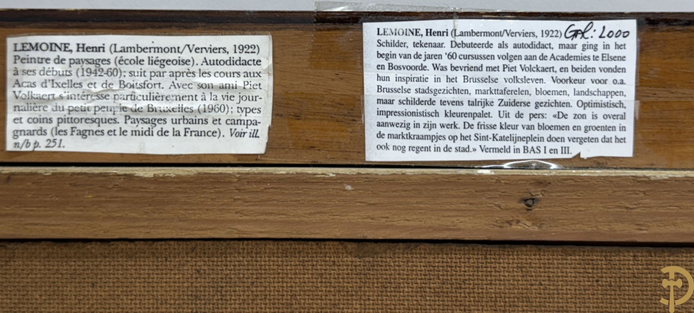 LEMOINE H. getekend 3.6.1960 