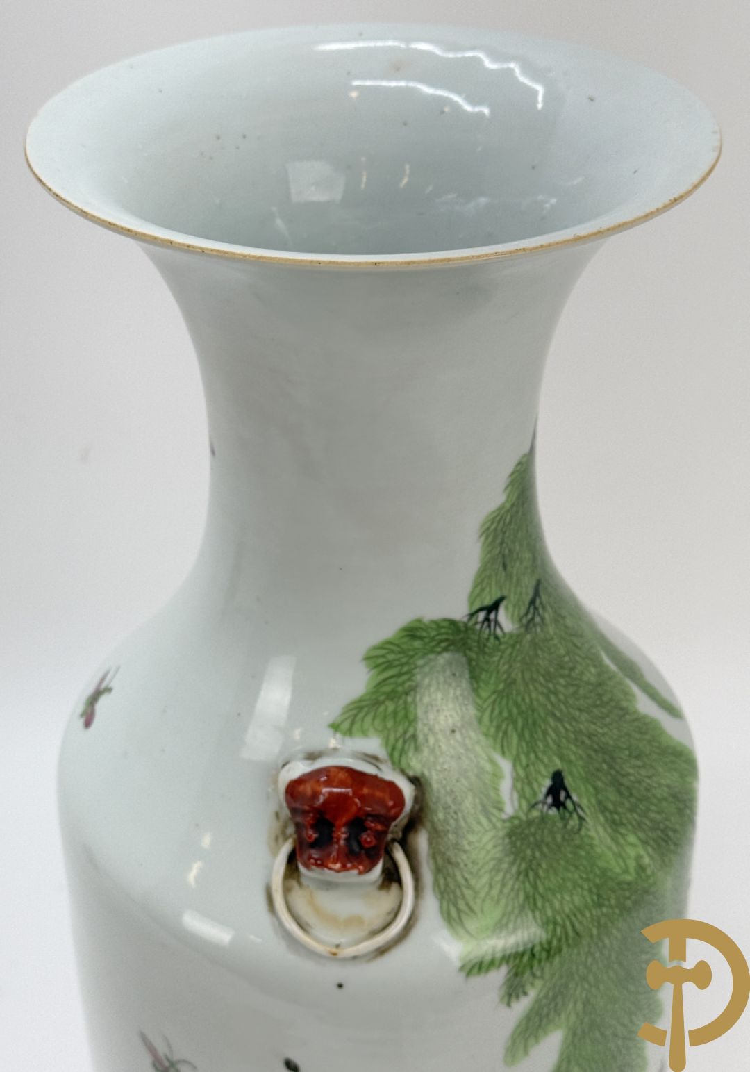 Chinese porseleinen vaas met decor van bloemen en vogels