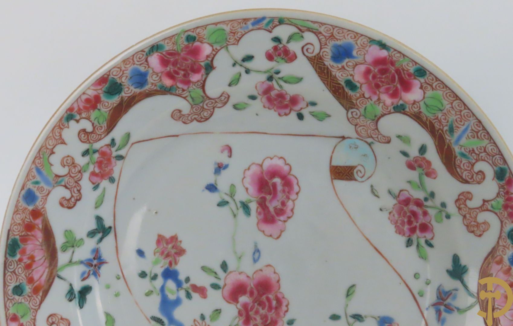 Lot Chinese porseleinen bordjes w.o. Famille rose en Kanton